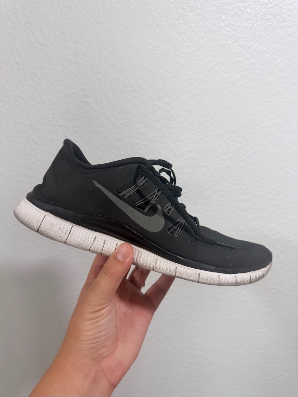 Nike Black and white free runs